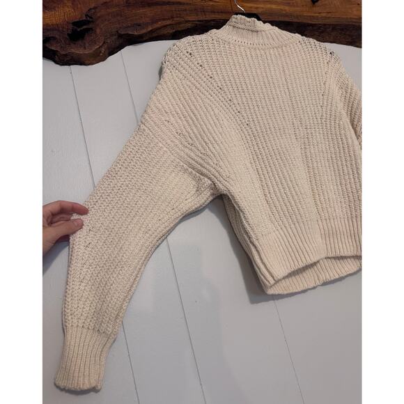 Vintage Isabel Marant Geometric Cream Wool Blend Crop Sweater Size 34/US 2 - Picture 5 of 16